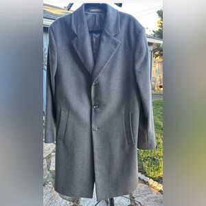 Michael Kors Men's Wool Cashmere Blend Classic Overcoat Heather Gray